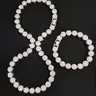 2 Pieces/Set Unisex Alloy Rhinestone Round Necklace and Bracelet, Street Style Jewelry for All Seasons, Fashionable Matching Jewelry Set