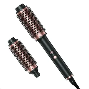 Hahahope 2 in 1 Thermal Brush Blowout,Curling Iron Brush,1.2 Inch/1.5 Inch Heated Round Brush for Curls & Volum,Multi-Stage Temp Control LCD Digital Display, Dual Voltage for Travel a mika babe