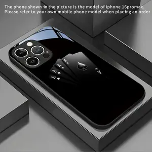 Phone Case - Black Poker Pattern New Mobile Phone Case Tempered Glass for iphone17 17Air 16 Pro 15 Promax 14 Plus 13 12 11