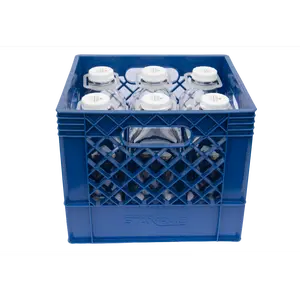 Plastic Crate for Glass Milk Bottles / Commercial Duty