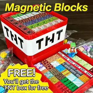 World Magnetic Building Blocks, Magnetic Cube Puzzle, Versatile Assembly Magnet Construction Model, Educational Toy for Kids