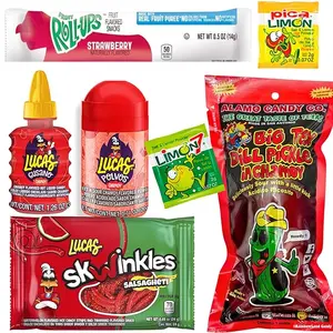 Tiktok Chamoy Pickle Kit With Fruit-Roll-up & Mexican Candy - Includes Lucas Gusano, Skwinkles Salsagheti & More - Snack Gift Box by Ma Lit Candy (Big Tex Chamoy Pickle)