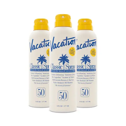 Classic Sunscreen Spray SPF 50 (Pack of 3) | Broad Spectrum, Lightweight, Transparent on All Skin Tones, Water-Resistant, Vegan, Dermatologist-Tested