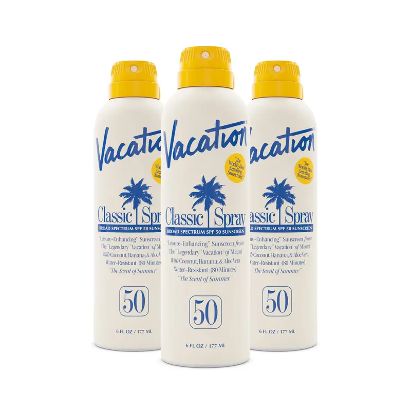 Classic Sunscreen Spray SPF 50 (Pack of 3) | Broad Spectrum, Lightweight, Transparent on All Skin Tones, Water-Resistant, Vegan, Dermatologist-Tested