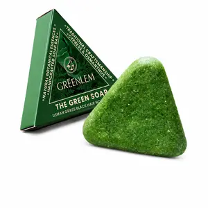 GREENLEM Herbal Shampoo Bar with Biotin - Sulfate-Free Solid Shampoo for Daily Hair Care, 120g
