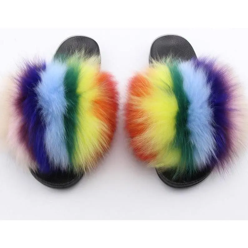 "TROLLZ" Fur Fluffy Flip Flops™️ trending slippers fluffy slipper