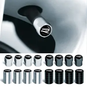 4PCS Car Tire Valve Caps Emblem Metal Dustproof Cap For Volkswagen VW Rline GTI Golf 4 5 6 Jetta Tiguan Scirocco Polo Touareg Touran Bora
