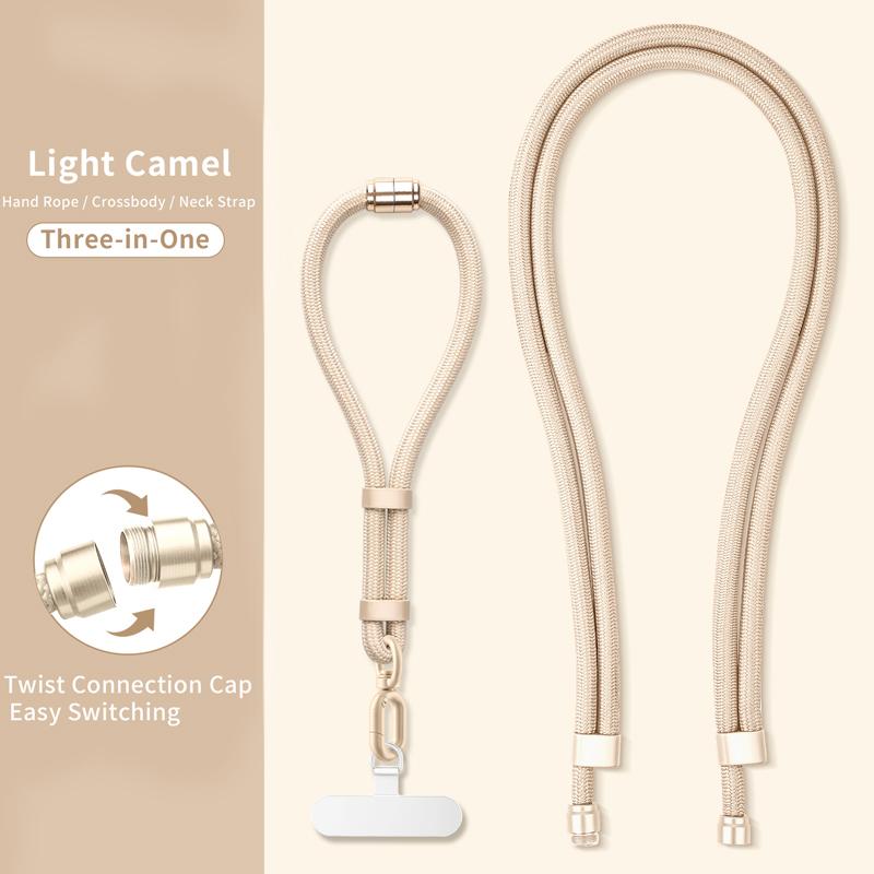 Adjustable 3-in-1 Phone Lanyard Strap Crossbody Neck Wrist Wear Anti-Theft Anti-Drop Universal Holder with Secure Clip for Men Women Durable Stylish featured  deals Nylon