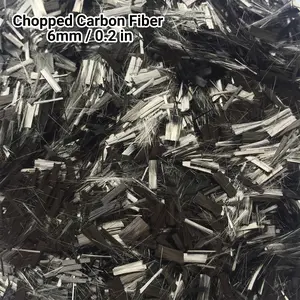 Chopped Carbon Fiber Flake - 0.25'' 6mm High Strength Fiber for Forged Composites - Epoxy Resin Compatible for Skinning, Making Auto Parts & Crafts
