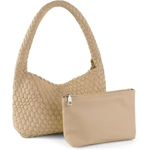 Handmade Woven Tote Bag - Women's Vegan Leather  Bag With Purses