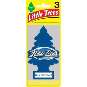 LITTLE TREES Car Air Freshener | X-tra Strength | Hanging Paper Tree for Home or Car | New Car Scent | 3 Pack