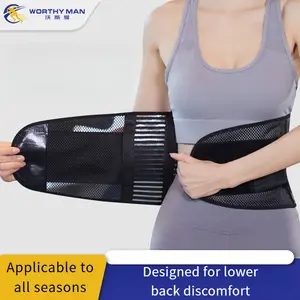 Back Brace for Men and Women, Anti Skid Mesh Adjustable Back Lumbar Waist Support Belt Lower for Back Pain Relief