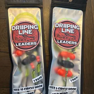 DRiiPing Leaders - Versatile Fishing Line with Circle Hooks Barrel Swivel & Rattles for Enhanced Performance Sizes 10-6