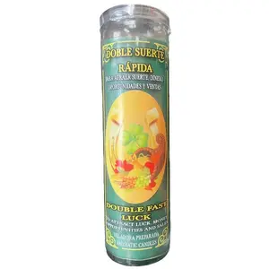 Candle Perfume - Veladora Preprada - Doble Suerte Rapida Decor Ornaments Scented Soy Wax Decoration