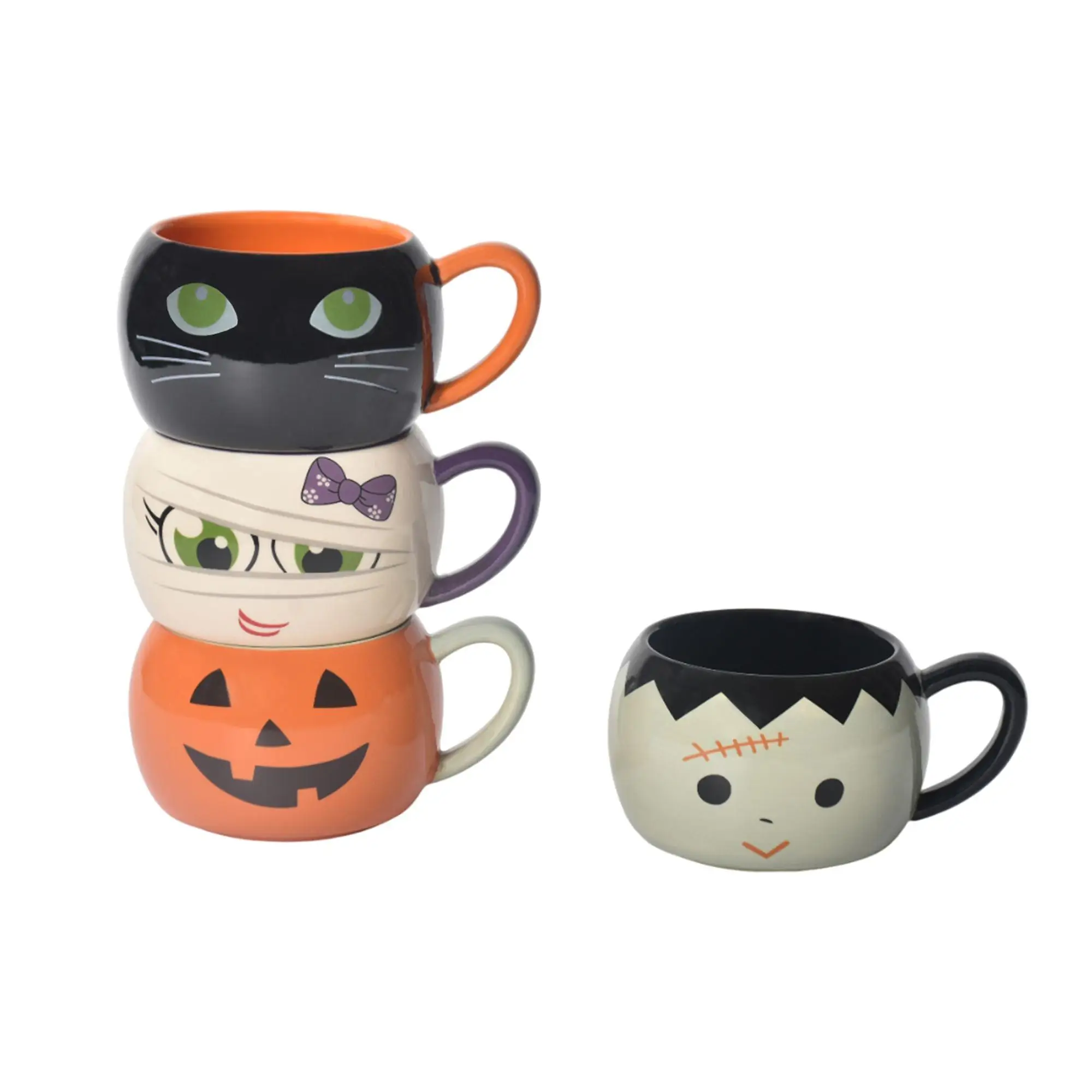 Temp-tations Seasonal Set of (4) Stacking Character Mugs