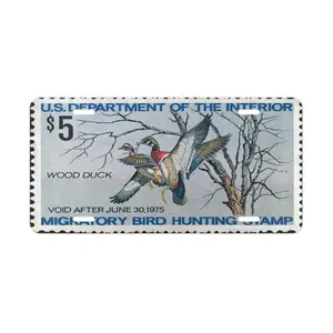 Official 1974-1975 Federal Duck Stamp - License Plate
