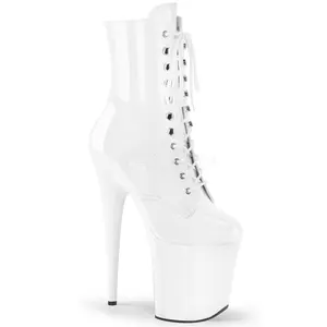 8 Inch Heel FLAMINGO-1020 White Pat