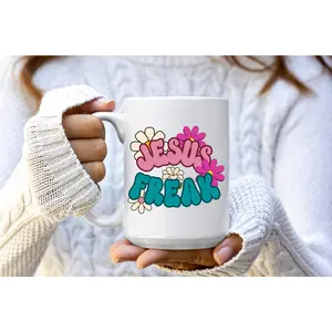 Mugs, christian coffee mugs, Jesus freak mug, Cute Christian gifts, coffee lovers gifts, Jesus gifts