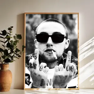 Mac Millers Poster Faces Music Album Rapper Canvas Prints Decorative Painting Singer Wall Art Picture for Living Room Home Decor