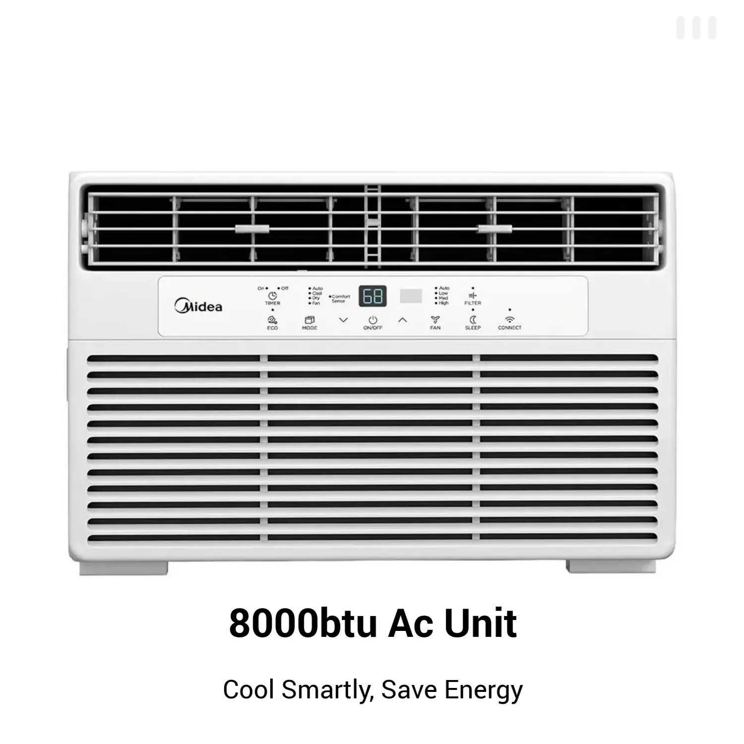 Midea 8000 BTU Smart Window Air Conditioner with ComfortSense Remote, 3-in-1 AC Unit for Living Room Bedroom Up to 350 Sq Ft, Energy Saving Home Cooling System, App Voice Control- Condition: Like New