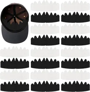 20 PCS Baseball Caps Inserts, Felt Reusable & Washable Hat Liners Sweat Protection,Sweat Liners for Baseball Caps,Hat Shaper, Hat Insert to Keep Shape, Golf Hat Sweat Liner(Black & White) Creztail