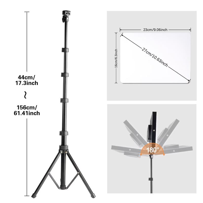 10" LED Square Light Panel with 57" Adjustable Tripod, Dimmable Brightness Control 3 Color Temperature (2200K-4500K) for Video Recording, USB-Powered, Ideal for YouTube TikTok Instagram Content Creation (1PCS)#valentine's day gifts#new years