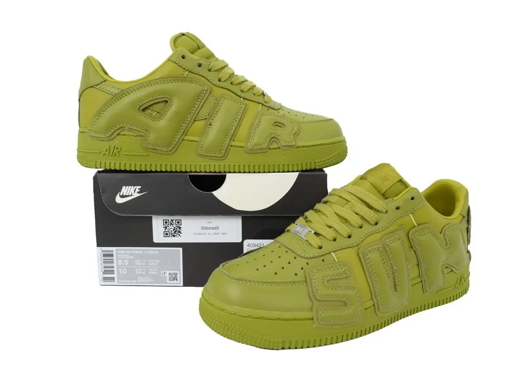 Olive Green 3D Letter Low-Top Skate Shoes, Retro Trendy Unisex Leather Breathable Anti-slip Daily Casual Sneakers