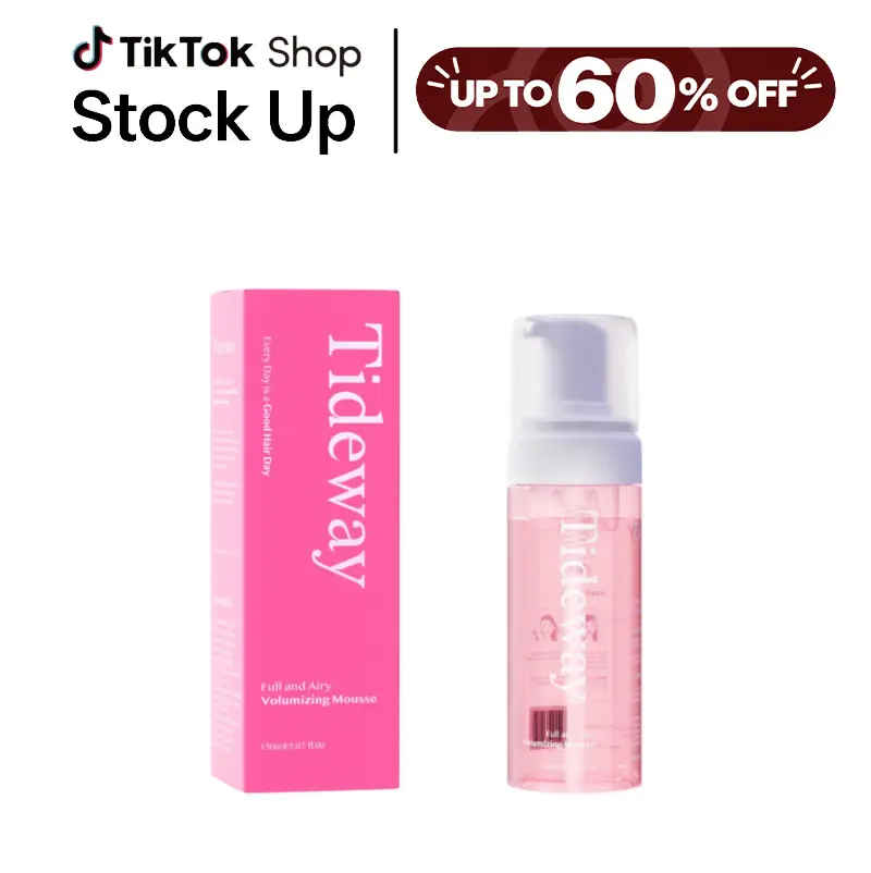 Tideway Haircare Full & Airy Curly Defining Foam Mousse with Pine Extract & Ceramide - Curl Activator for Curly Hair, Styling Texture Hydration, Wavy/Fuller Fine Hair, Volume Boost, Anti-Frizz, Hydrating, Nourishing, Wet/Dry Use, 5.07 oz (150g)
