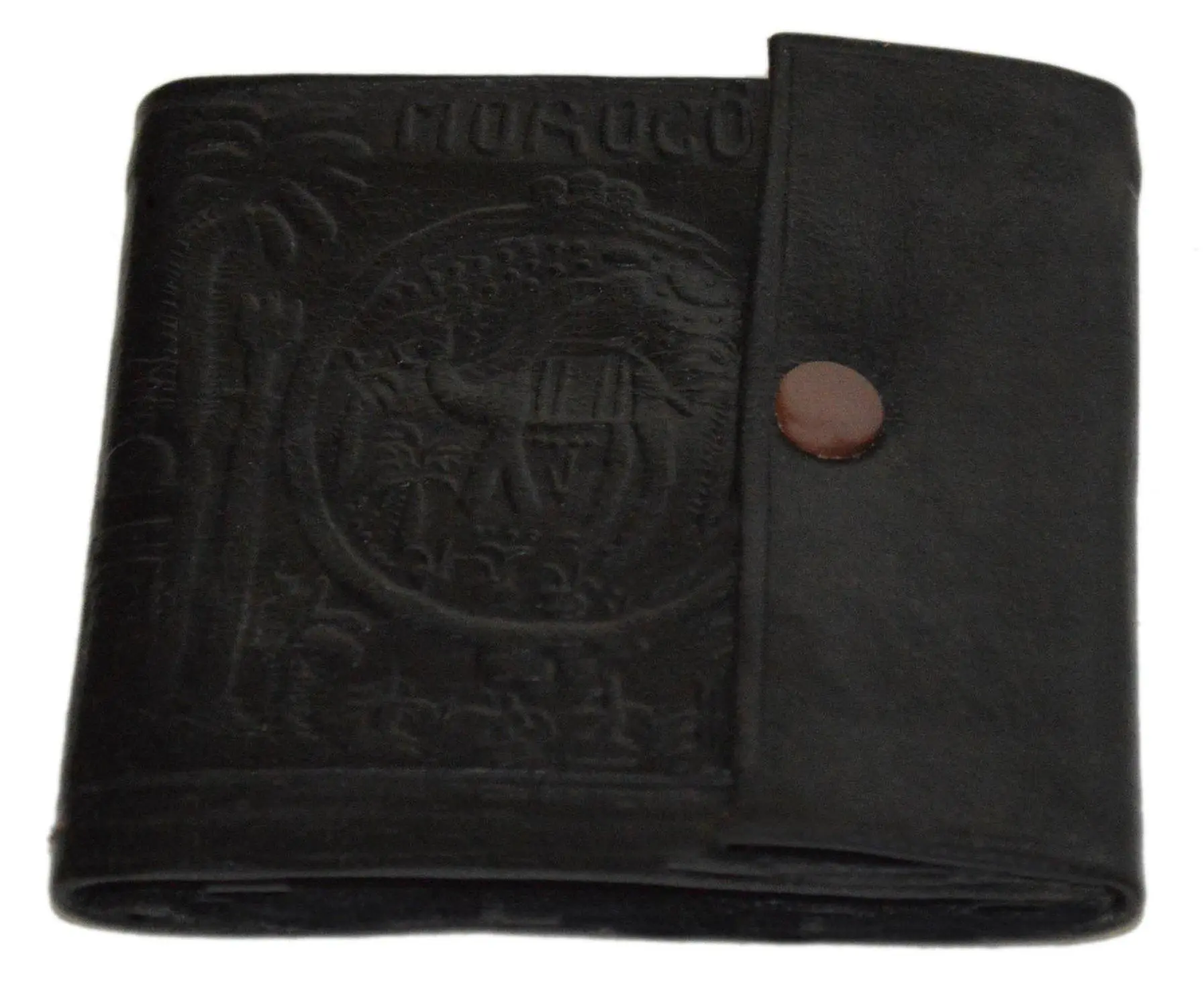 Treasures Of Morocco Moroccan Handmade Wallet Credit Card Leather Coin Change Pocket Small Black