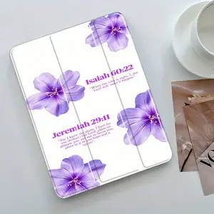 1PC Blue Floral Print Tablet Case, Soft Shock-Absorbing Protection, Ultra-Thin/Stand Function/Auto Wake, Compatible with iPad 9.7/10.2/10.9/11/12.9, 10th Generation, Air 11, Air 4/5/6, and Galaxy A7/A8/A9+/S6/S7/S8/S9/S9FE/S10+