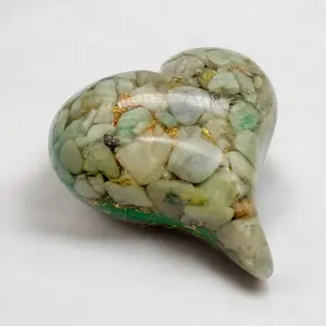 Orgone Technology Device/ EMF SHIELDING Heart Shaped Decor- Ornaments Multicolor Natural  Crystal Quartz