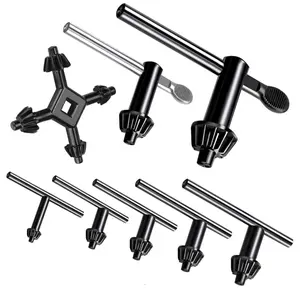 8Pcs Universal 4 in 1 Drill Chuck Key Wrench and 3/4" 5/8" 1/2" 3/8" 1/4" 5/32" T-Handle Keyless Chuck Drill Press for Electric Drill Clamping Tool - Home Improvement.