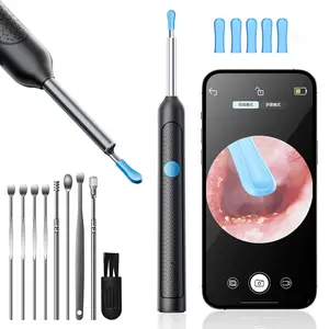Electric Earwax Removal Tool, 1 Box Ear Cleaner with Camera & LED Light, Ear Wax Removal Kit for iOS & Android System