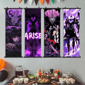 Anime Poster Set, Dark Character Decor, Modern Art Wall Hanging, High-Definition Waterproof Print Posters for Living Room & Bedroom, Anime Enthusiasts, Decoration, Room Versatility, Cartoon, Artistic