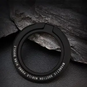 Universal Desktop Strong Magnetic Phone Ring Holder, Portable Foldable Durable Magnet Phone Stand, Compatible with iPhone Samsung Xiaomi