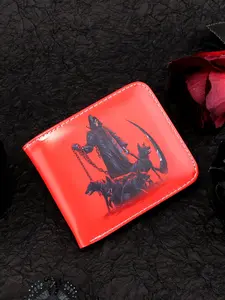 Trendy Punk Wallet for Men, Death Scythe Skull Graphic Design, Multi-Card Slots, Large Capacity, Casual Style, All Seasons