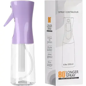 hair spray bottle, ultra-fine spray continuous spray bottle (200ml/6.8oz),  for hair design, vegetation, cleaning and  care - empty,  (Purple)