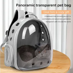[Transparent PC Material Cat Backpack] Large Capacity Cat Backpack, Transparent Pet Carrier with Breathable Design, Portable Double Shoulder Bag for Cats, Durable PC Material with Zip Closure, Cat Backpack Carrier