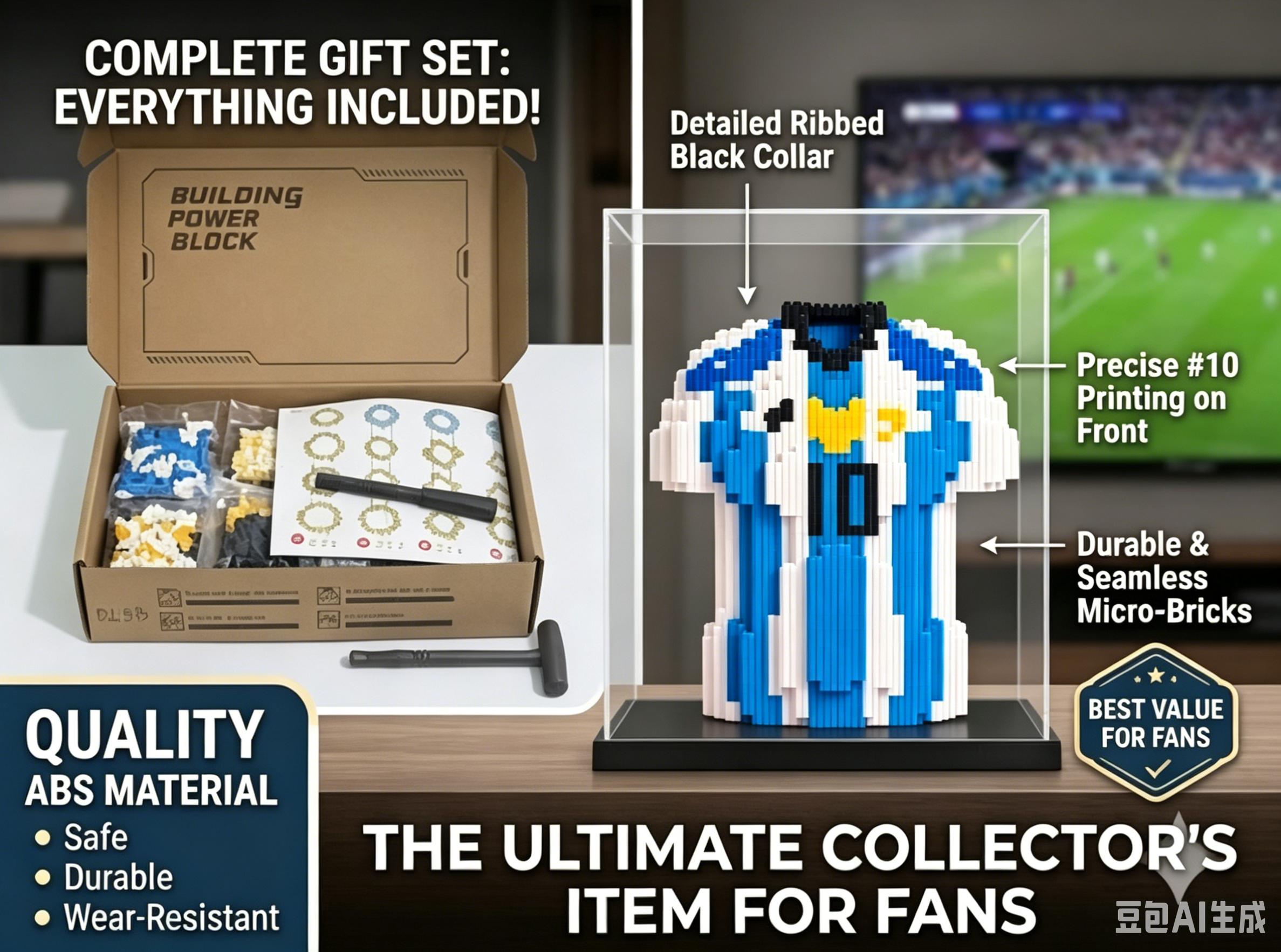 Detailed Micro-Building Bricks #10 Soccer Jersey Model - High-Quality Mini Block Football Kit Construction Set, Seamless Finish 3D Brick Puzzle Display Piece, Best Budget Value Gift for Sports Fans (220 ) Detailed Micro-Building Bricks #10 Soccer Jersey Model - High-Quality Mini Block Football Kit Construction Set, Seamless Finish 3D Brick Puzzle Display Piece, Best Budget Value Gift for Sports Fans (220 )