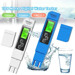 Dazone 1/2 Pcs 4 in 1 TDS Meter Digital Water Quality Tester EC Meter & Temperature Meter, 0-9999 ppm for Hydroponics Pool Aquarium and Water Hardness Test