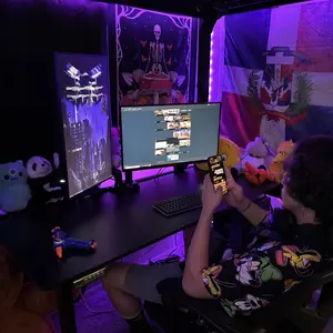 HUANUO Dual Monitor Arm Adjustable Gas Spring Monitor mount for Gaming and Home Office Setups, Monitor Arm hold up to 30" with 19.8 lbs Max Weight and C-Clamp or Grommet Hole Mounting