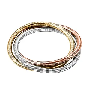 Shop LC Fancy Bracelet in ION Plated YRG and Stainless Steel 8.5-9.0In