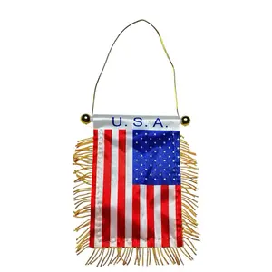 USA Flag, Mini Banner, Car Mirror, United States Window banner
