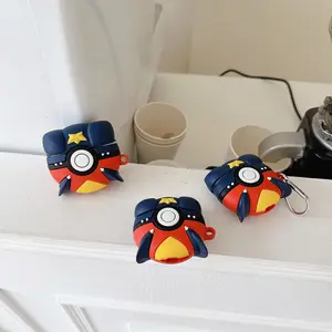 1 piece of garchomp shaped headphone protective case, anti drop, durable and lightweight silicone headphone case, Apple wireless Bluetooth headphone case, suitable for AirPods 1/2/3/4/pro/pro2/pro3