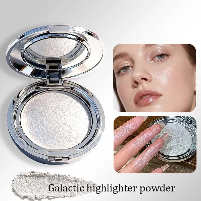 Fall Highlighter Trio Palette: Diamond Flash & Pearlescent Glow. Creamy Putty Formula, Long-Lasting, Non-Sticky & Smudge-Proof in Rose Gold Compact. Instant Festive Glam for Parties！