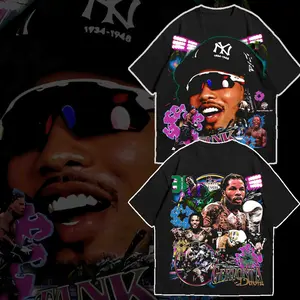 Gervonta Davis Tank Boxing Champion Graphic T-Shirt Vintage Fighter Collage Tee Streetwear Heavyweight Cotton Unisex Shirt