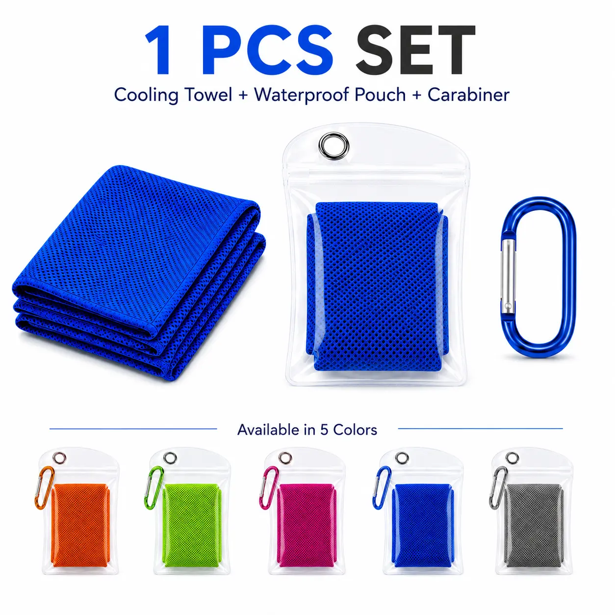 Instant Cooling Sports Towel | Quick-Dry Sweat-Wicking Reusable Chill Towel for Neck & Face, Lightweight Heat Relief Essential for Gym, Running, Hiking, Cycling, Camping, Travel & Hot Weather