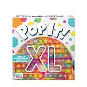 Chuckle & Roar Pop It! XL The Jumbo Never-Ending Bubble Popping Fidget Toy - 9" Size, Tie Dye Design, Ages 3+ Fidgeting Stress Relieving Accessory Stress Relief Gadgets Soft Squishy Silicone Squishies Relaxation Stick Solution
