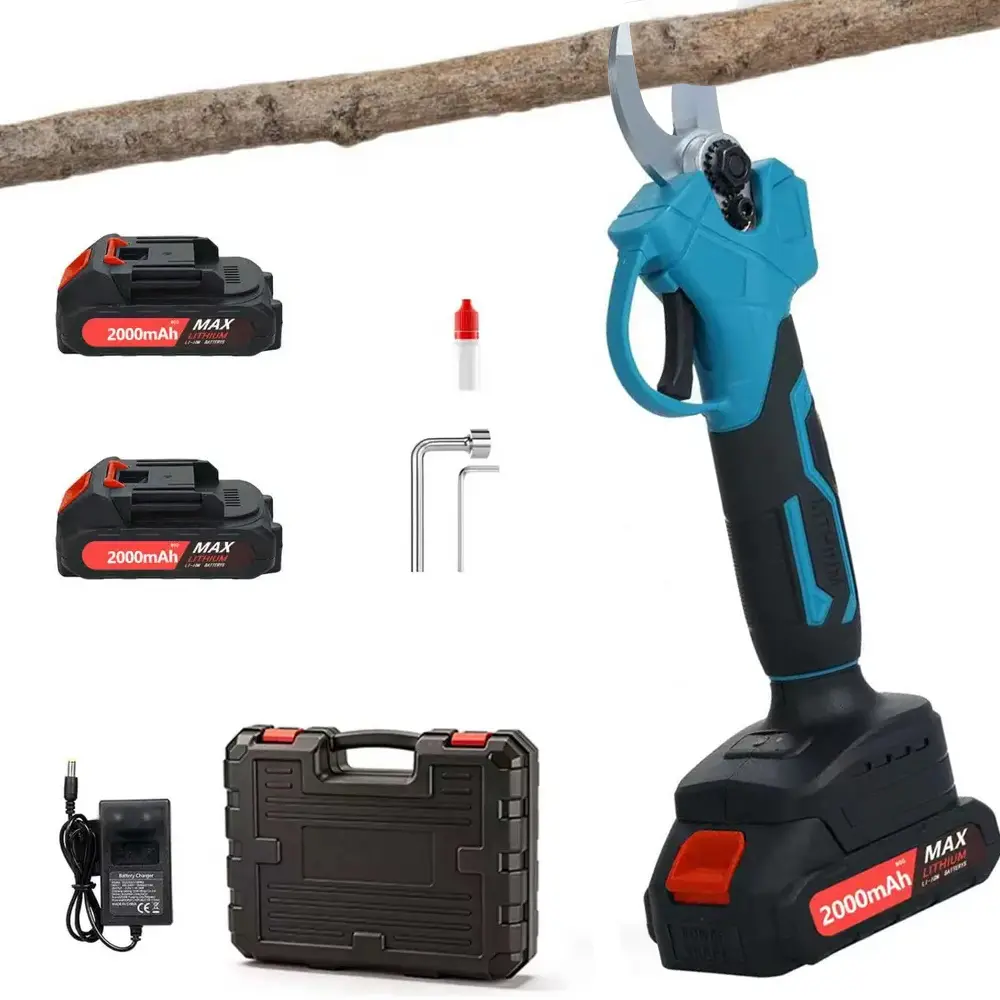 Cordless Electric Pruning Shears Brushless Motor Garden Clippers with Long Battery Life for Tree Branch and Orchard Trimming