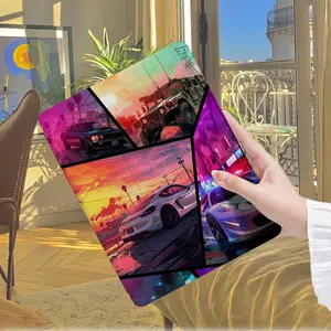 Sports Car Protective Case for iPad Built-in Pen Tray for iPad 9.7/ 10.2/ 10.9/ 12.9/ Pro 11/ 10th Gen